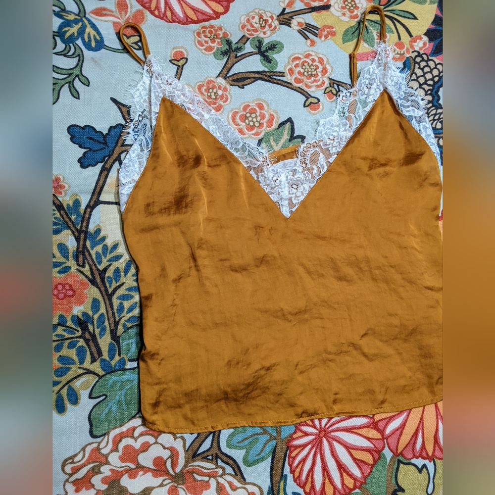 Mustard and lace Cami by Urban Outfitters, size L large